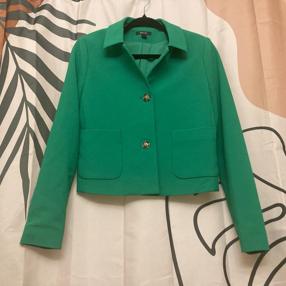 RW&CO. Emerald Green Cropped Blazer
